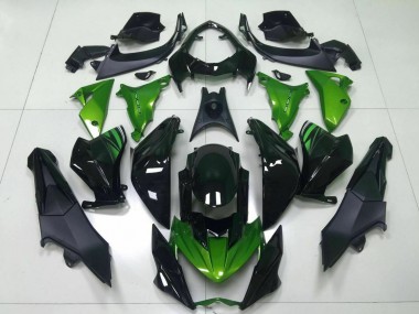 2013-2018 Kawasaki Z800 Motorcycle Fairing - Green Glossy Black