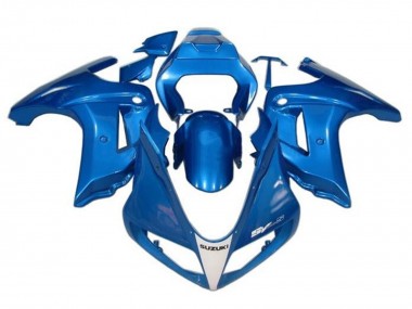 2003-2013 Suzuki SV650 Motorcycle Fairings - Blue White