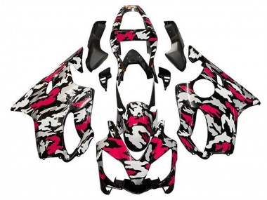 2001-2003 Honda CBR600 F4i Motorcycle Fairings - Black Red Grey Camouflage
