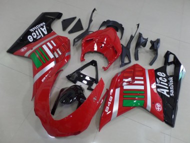 Alice with Green 07-14 Ducati 848 1098 1198 Motorcycle Fairings