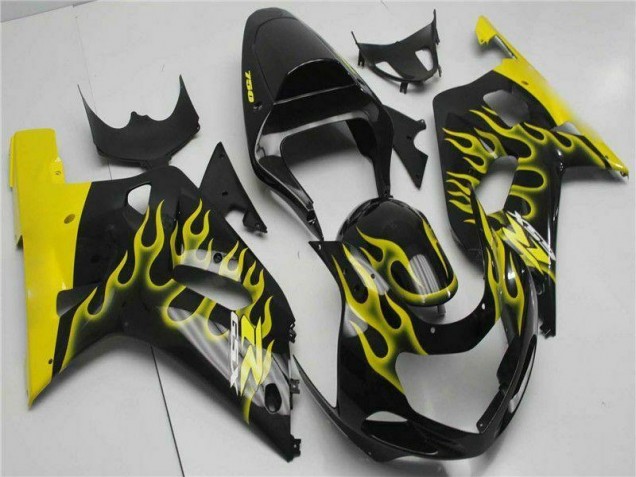 Black 01-03 Suzuki GSXR 600/750 Motorcycle Fairings