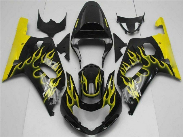 Black 01-03 Suzuki GSXR 600/750 Motorcycle Fairings