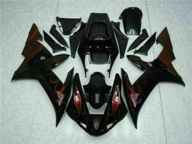 Black 02-03 Yamaha YZF R1 Full Motorcycle Fairing Kits