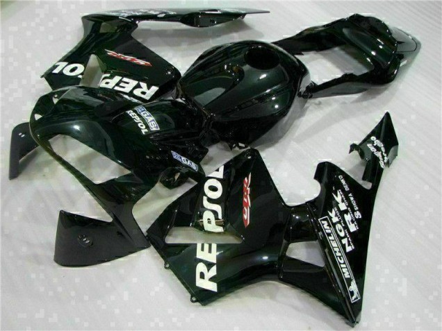 Black 03-04 Honda CBR600RR Aftermarket Motorcycle Fairings