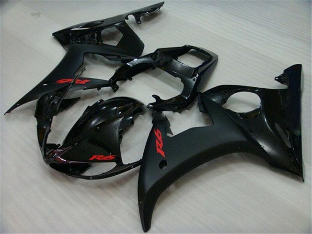 Black 03-05 Yamaha YZF R6 Motorcycle Bodywork Black 03-05 Yamaha YZF R6 Motorcycle Bodywork