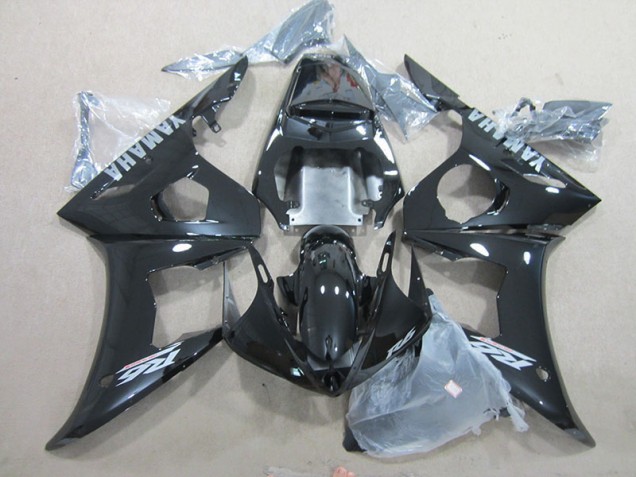 Black 03-05 Yamaha YZF R6 Motorcycle Fairing Black 03-05 Yamaha YZF R6 Motorcycle Fairing