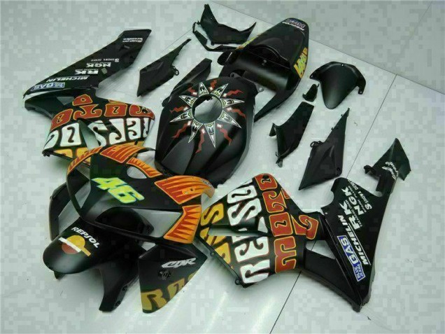 Black 05-06 Honda CBR600RR ABS Motorcycle Fairings Black 05-06 Honda CBR600RR ABS Motorcycle Fairings