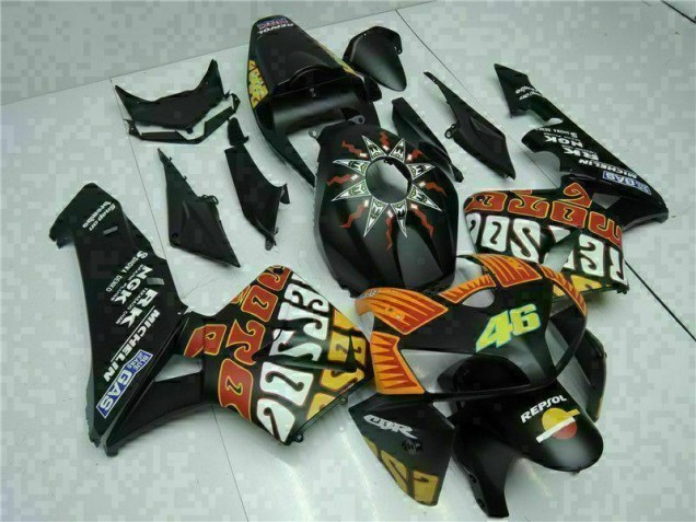 Black 05-06 Honda CBR600RR ABS Motorcycle Fairings Black 05-06 Honda CBR600RR ABS Motorcycle Fairings