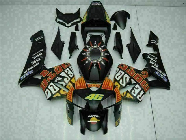 Black 05-06 Honda CBR600RR ABS Motorcycle Fairings Black 05-06 Honda CBR600RR ABS Motorcycle Fairings