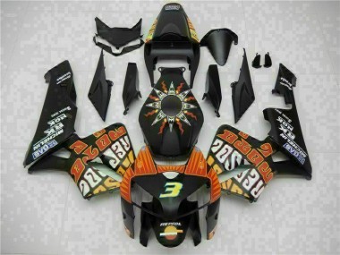 Black 05-06 Honda CBR600RR Motorcycle Fairing Kits & Plastic