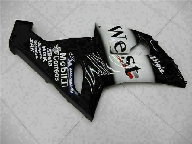 Black 05-06 Kawasaki ZX6R Motorcycle Fairings