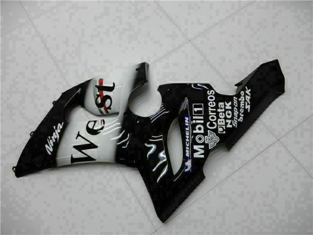 Black 05-06 Kawasaki ZX6R Motorcycle Fairings