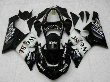 Black 05-06 Kawasaki ZX6R Motorcycle Fairings