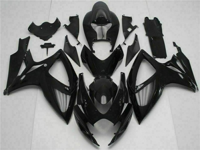 Black 06-07 Suzuki GSXR 600/750 Aftermarket Motorcycle Fairings