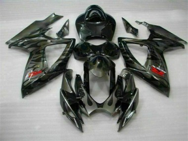 Black 06-07 Suzuki GSXR 600/750 Full Motorcycle Fairing Kits