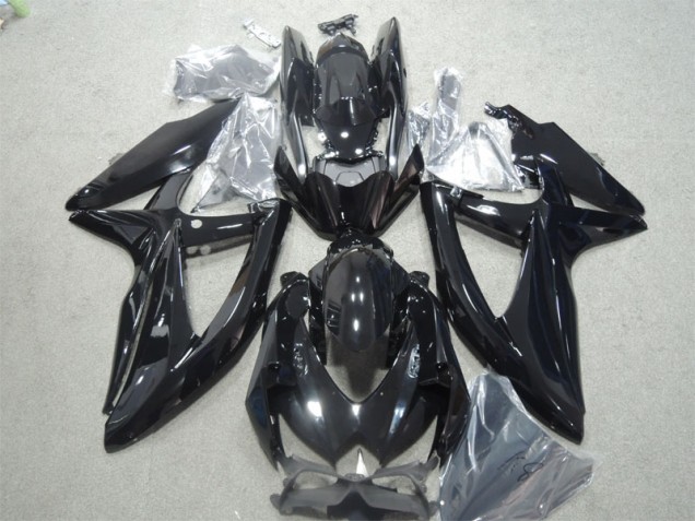 Black 08-10 Suzuki GSXR 600 Motorcycle Fairings