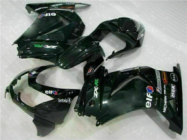 Black 08-12 Kawasaki EX250 Full Motorcycle Fairing Kits