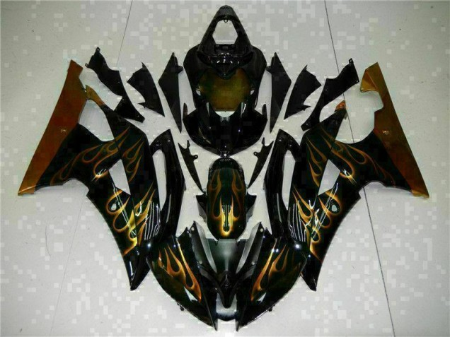 Black 08-16 Yamaha YZF R6 Motorcycle Fairing Black 08-16 Yamaha YZF R6 Motorcycle Fairing