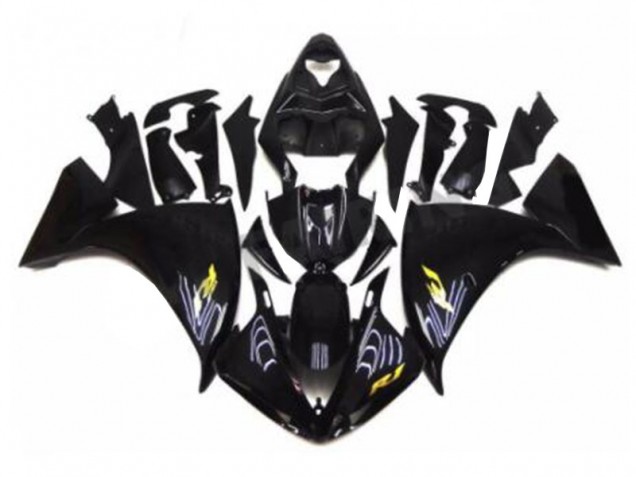 Black 09-11 Yamaha YZF R1 Motorcycle Fairings
