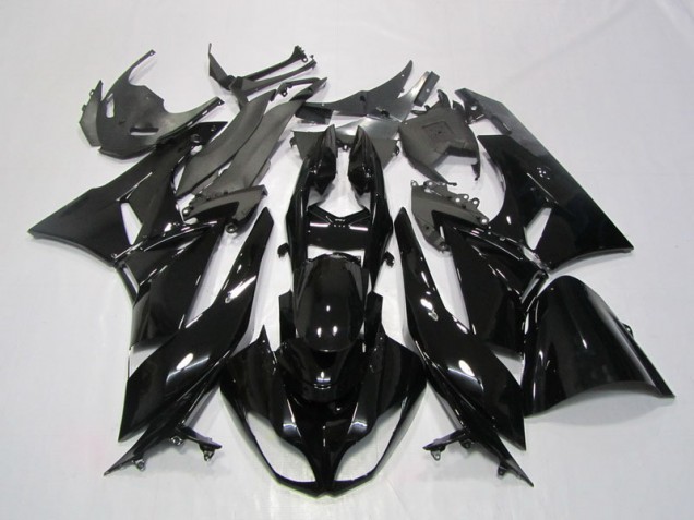 Black 09-12 Kawasaki ZX6R Motorcycle Fairings Black 09-12 Kawasaki ZX6R Motorcycle Fairings