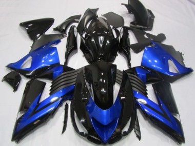 Black Blue 06-11 Kawasaki ZX14R ZZR1400 Motorcycle Fairings