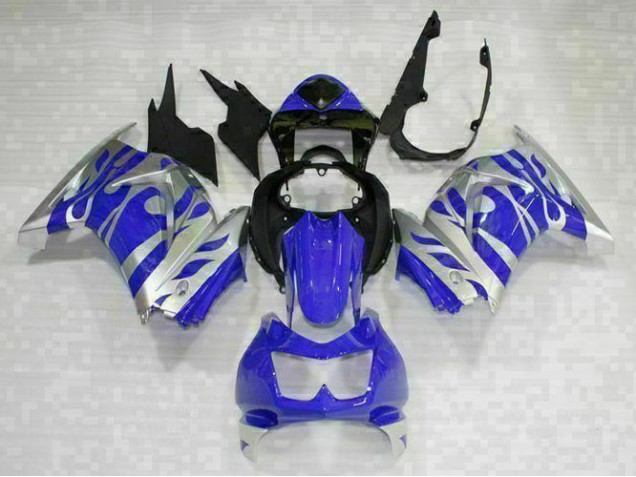 Black Blue 08-12 Kawasaki EX250 Motorcycle Fairings Black Blue 08-12 Kawasaki EX250 Motorcycle Fairings
