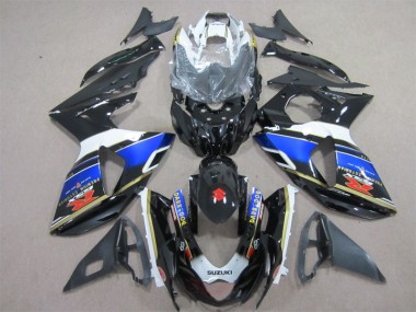Black Blue Dark Dog 09-16 Suzuki GSXR 1000 Motorcycle Fairings