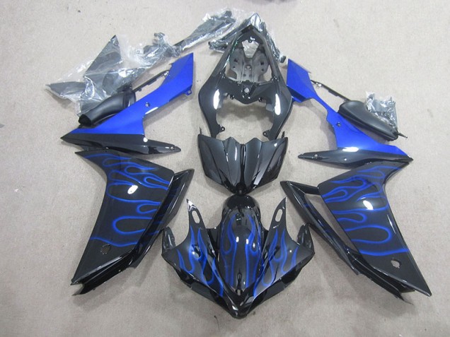 Black Blue Flame 07-08 Yamaha YZF R1 Motorcycle Fairings Black Blue Flame 07-08 Yamaha YZF R1 Motorcycle Fairings