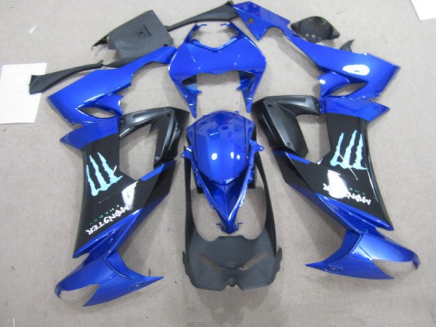 Black Blue Monster 08-10 Kawasaki ZX10R Motorcycle Fairings Black Blue Monster 08-10 Kawasaki ZX10R Motorcycle Fairings