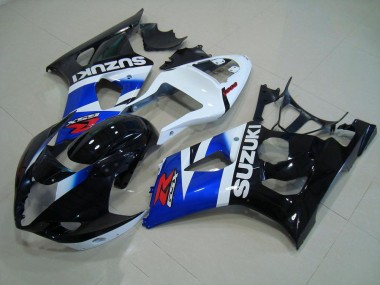 Black Blue White 03-04 Suzuki GSXR 1000 Motorcycle Fairings