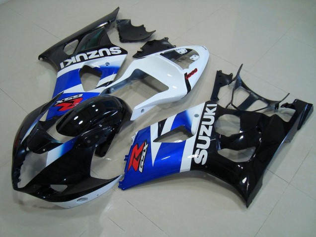 Black Blue White 03-04 Suzuki GSXR 1000 Motorcycle Fairings Black Blue White 03-04 Suzuki GSXR 1000 Motorcycle Fairings