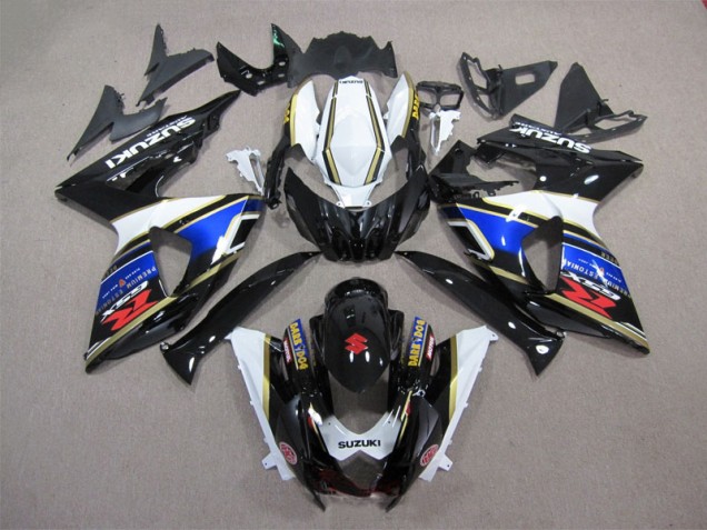 Black Blue White Dark Dog 09-16 Suzuki GSXR 1000 Motorcycle Fairings Black Blue White Dark Dog 09-16 Suzuki GSXR 1000 Motorcycle Fairings