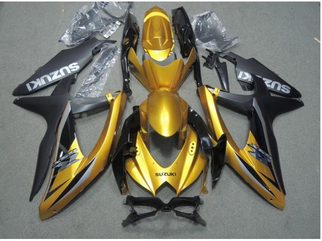 Black Gold 08-10 Suzuki GSXR 600 Motorcycle Fairings Black Gold 08-10 Suzuki GSXR 600 Motorcycle Fairings