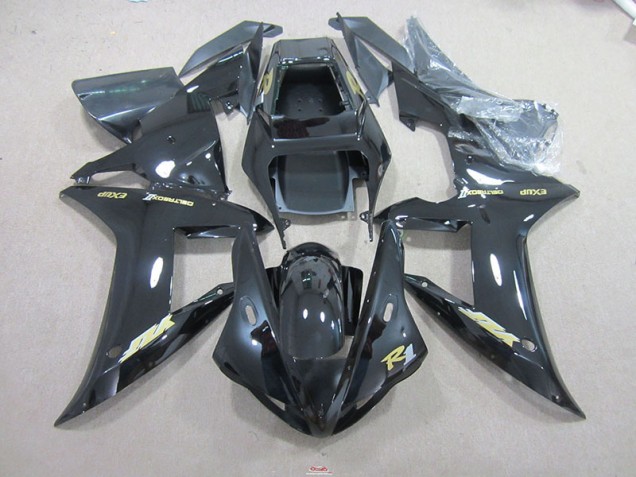 Black Gold Decal 02-03 Yamaha YZF R1 Motorcycle Fairings Black Gold Decal 02-03 Yamaha YZF R1 Motorcycle Fairings