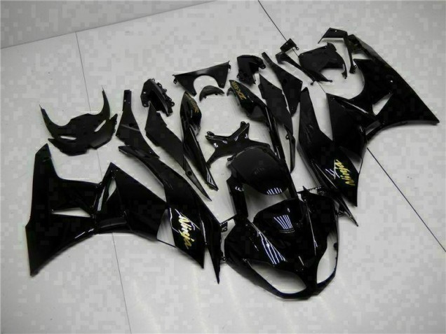 Black Gold Ninja 09-12 Kawasaki ZX6R Motorcycle Fairings Black Gold Ninja 09-12 Kawasaki ZX6R Motorcycle Fairings