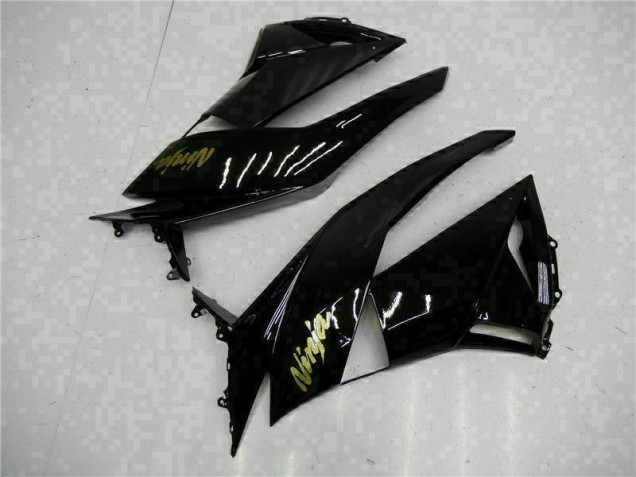 Black Gold Ninja 09-12 Kawasaki ZX6R Motorcycle Fairings Black Gold Ninja 09-12 Kawasaki ZX6R Motorcycle Fairings