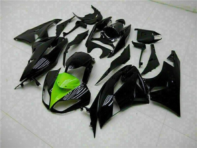 Black Green 09-12 Kawasaki ZX6R Full Motorcycle Fairing Kits