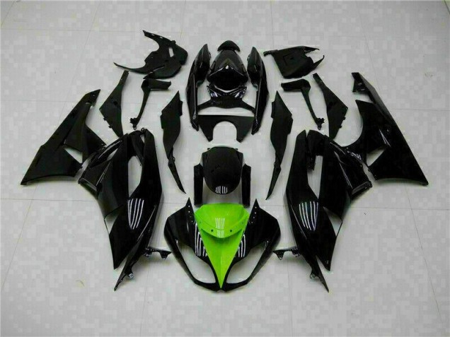 Black Green 09-12 Kawasaki ZX6R Full Motorcycle Fairing Kits