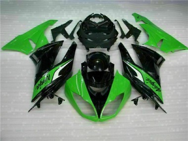 Black Green 09-12 Kawasaki ZX6R Motorcycle Bodywork