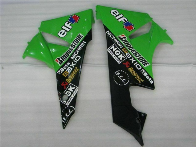 Black Green 09-12 Kawasaki ZX6R Motorcycle Fairing Kits