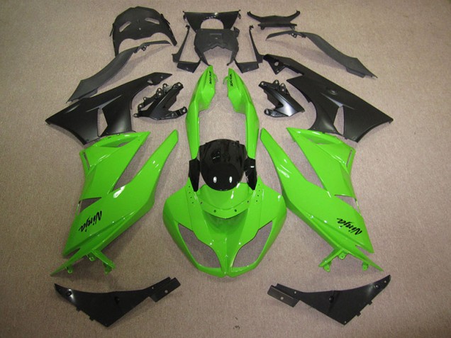 Black Green 09-12 Kawasaki ZX6R Motorcycle Fairing Black Green 09-12 Kawasaki ZX6R Motorcycle Fairing