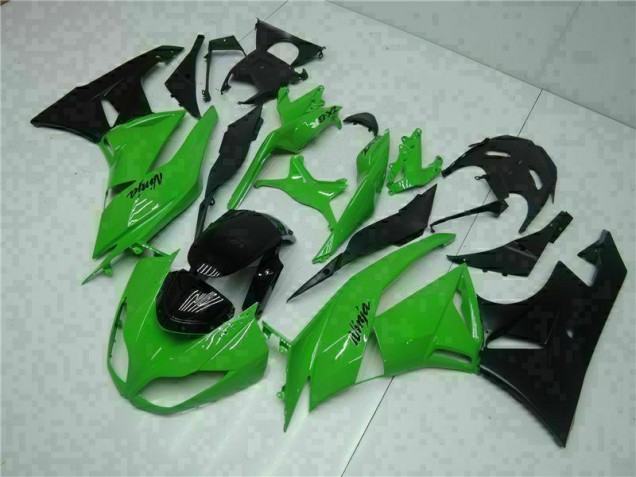 Black Green 09-12 Kawasaki ZX6R Motorcycle Fairings Black Green 09-12 Kawasaki ZX6R Motorcycle Fairings