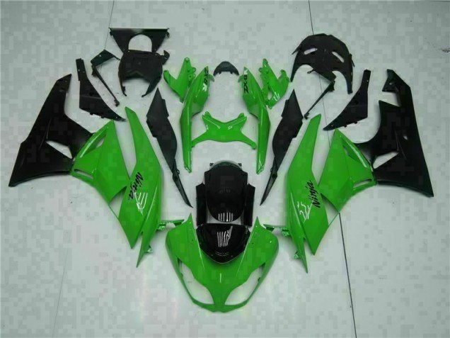 Black Green 09-12 Kawasaki ZX6R Motorcycle Fairings Black Green 09-12 Kawasaki ZX6R Motorcycle Fairings