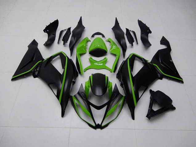 Black Green 13-18 Kawasaki ZX6R Motorcycle Fairing