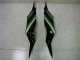 Black Green 13-18 Kawasaki ZX6R Motorcycle Fairings