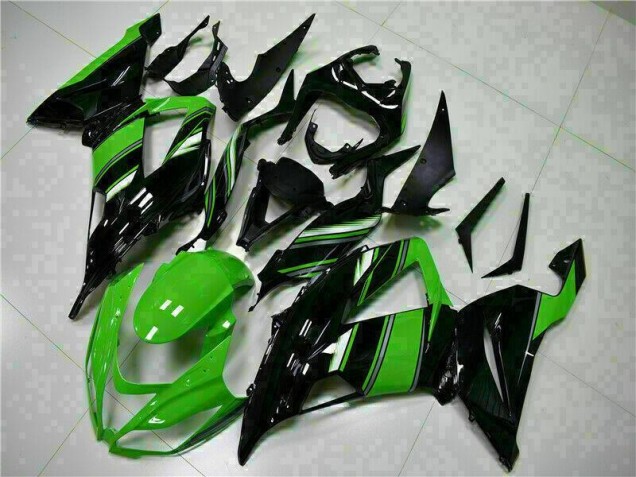 Black Green 13-18 Kawasaki ZX6R Motorcycle Fairings