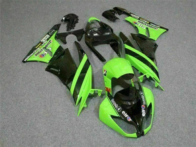 Black Green 3M Touch4 09-12 Kawasaki ZX6R Motorcycle Fairings Black Green 3M Touch4 09-12 Kawasaki ZX6R Motorcycle Fairings