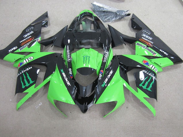 Black Green Monster 03-05 Kawasaki ZX10R Motorcycle Fairings