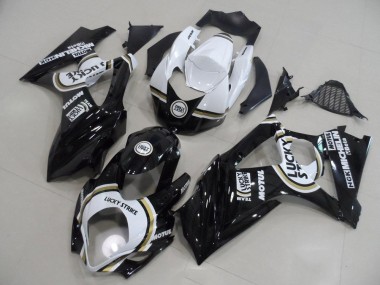 Black Lucky Strike 07-08 Suzuki GSXR 1000 Motorcycle Fairings
