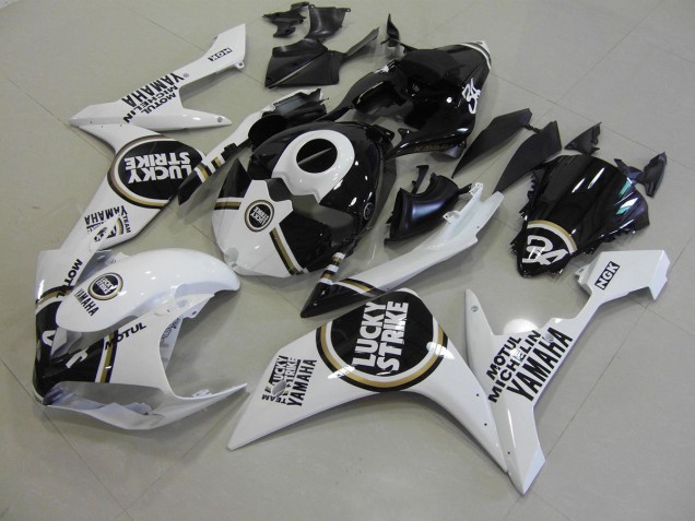 Black Lucky Strike 07-08 Yamaha YZF R1 Motorcycle Fairings Black Lucky Strike 07-08 Yamaha YZF R1 Motorcycle Fairings